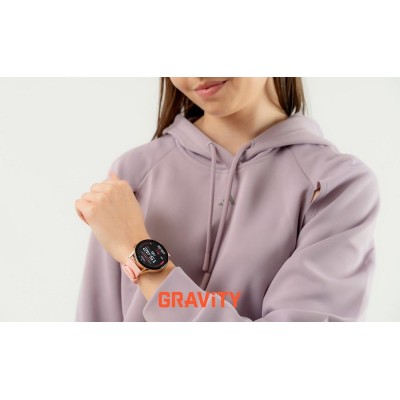 Smartwatch Damski Gravity GT11-5 na bransolecie mesh w kolorze Różowe Złoto/Różowe Złoto o szerokości 22mm