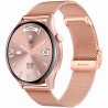 Smartwatch Damski Gravity GT11-7 na bransolecie mesh w kolorze Różowe Złoto/Różowe Złoto o szerokości 22mm