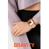 Smartwatch Damski Gravity GT17-1 na bransolecie mesh w kolorze Różowe Złoto/Różowe Złoto o szerokości 22mm