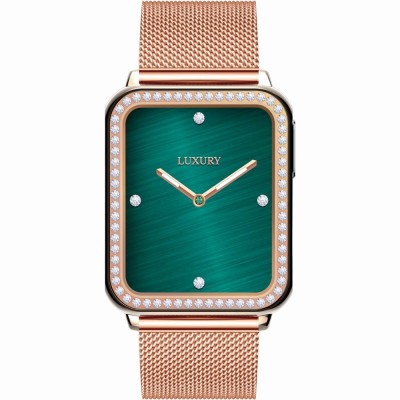 Smartwatch Damski Gravity GT17-1 na bransolecie mesh w kolorze Różowe Złoto/Różowe Złoto o szerokości 22mm