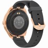 Smartwatch Damski Gravity GT25-3 na pasku gumowym w kolorze Różowe Złoto/Czarny o szerokości 20mm