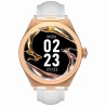 Smartwatch Damski Gravity GT25-5 na pasku skórzanym w kolorze Różowe Złoto/Biały o szerokości 20mm