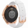 Smartwatch Damski Gravity GT25-5 na pasku skórzanym w kolorze Różowe Złoto/Biały o szerokości 20mm