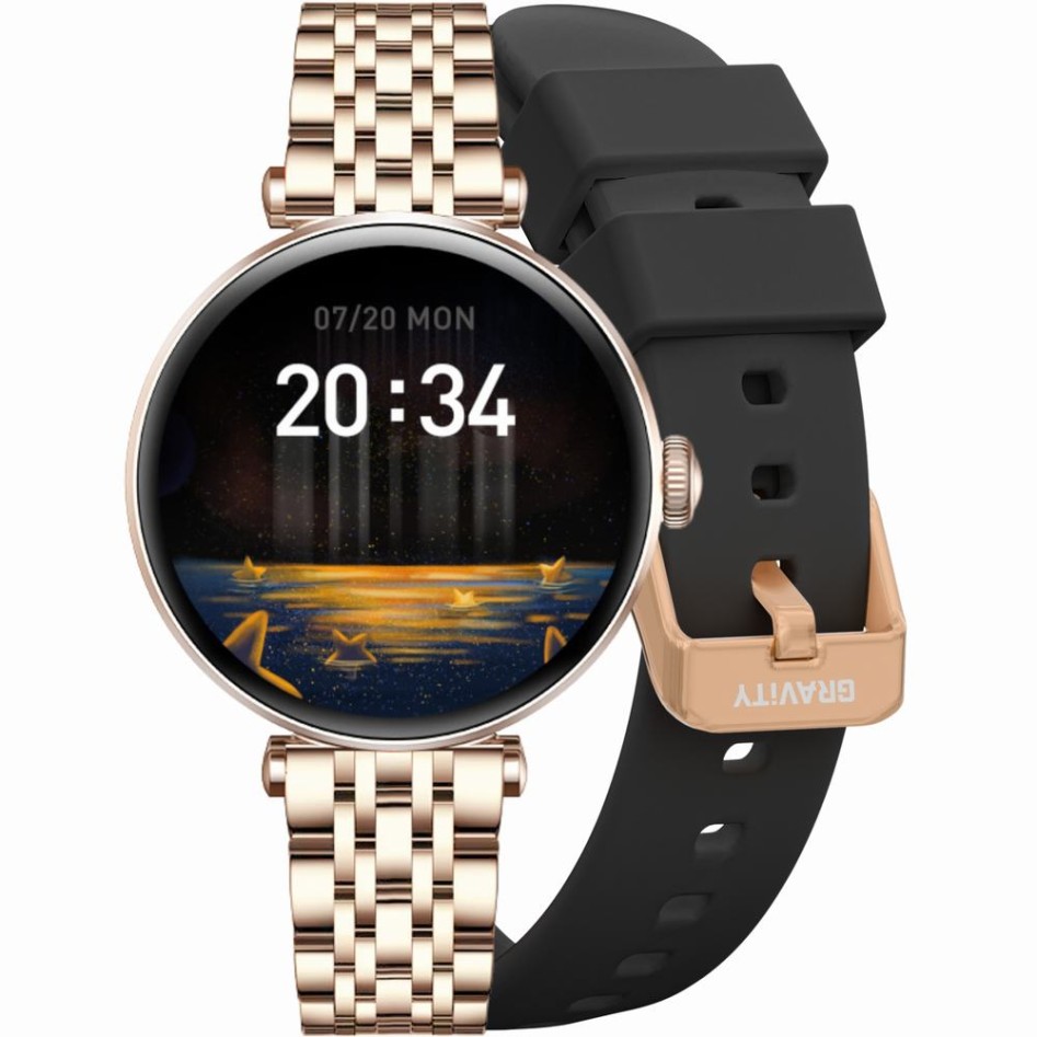 Smartwatch Damski Gravity GT26-6  w kolorze Różowe Złoto/Różowe Złoto o szerokości 20mm