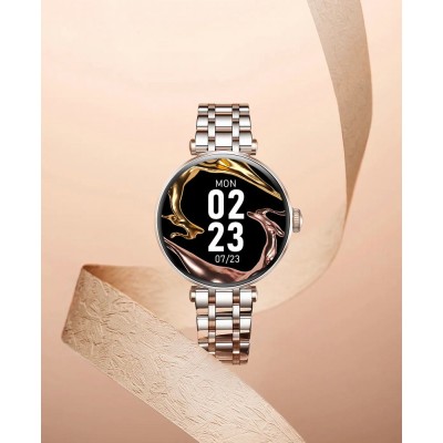 Smartwatch Damski Gravity GT26-6  w kolorze Różowe Złoto/Różowe Złoto o szerokości 20mm