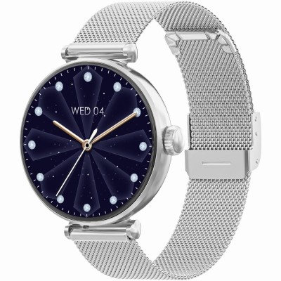 Smartwatch Damski Gravity GT26-8 na bransolecie mesh w kolorze Srebrny/Srebrny o szerokości 20mm