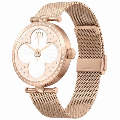 Smartwatch Damski Gravity GT27-1 na bransolecie mesh w kolorze Różowe Złoto/Różowe Złoto o szerokości 20mm