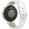 Smartwatch Damski Gravity GT27-6 na pasku skórzanym w kolorze Srebrny/Biały o szerokości 20mm