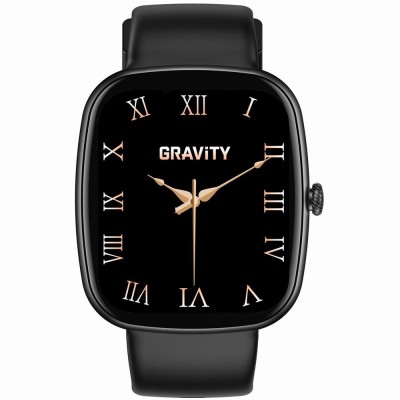 Smartwatch Męski Gravity GT18-9 na pasku gumowym w kolorze Czarny/Granatowy o szerokości 22mm