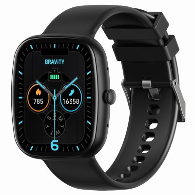 Smartwatch Damski Gravity GT18-10 na pasku gumowym w kolorze Czarny/Czarny o szerokości 22mm