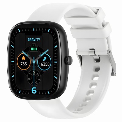 Smartwatch Damski Gravity GT18-10 na pasku gumowym w kolorze Czarny/Czarny o szerokości 22mm