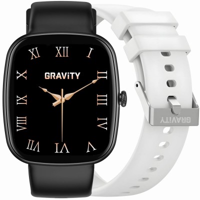 Smartwatch Damski Gravity GT18-10 na pasku gumowym w kolorze Czarny/Czarny o szerokości 22mm