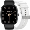 Smartwatch Damski Gravity GT18-10 na pasku gumowym w kolorze Czarny/Czarny o szerokości 22mm