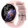 Smartwatch Damski Gravity GT1-10 PRO na pasku gumowym w kolorze Różowy/Fioletowy o szerokości 22mm