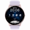 Smartwatch Damski Gravity GT1-10 PRO na pasku gumowym w kolorze Różowy/Fioletowy o szerokości 22mm