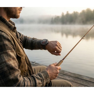 Smartwatch Męski Gravity GT41-1 na pasku gumowym w kolorze Czarny/Czarny o szerokości 24mm
