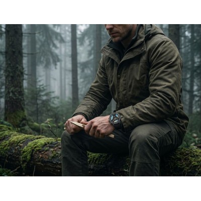Smartwatch Męski Gravity GT41-1 na pasku gumowym w kolorze Czarny/Czarny o szerokości 24mm