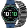 Smartwatch Męski Gravity GT41-2 na pasku gumowym w kolorze Czarny/Granatowy o szerokości 24mm