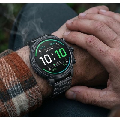 Smartwatch Męski Gravity GT41-2 na pasku gumowym w kolorze Czarny/Granatowy o szerokości 24mm