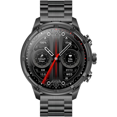 Smartwatch Męski Gravity GT41-2 na pasku gumowym w kolorze Czarny/Granatowy o szerokości 24mm