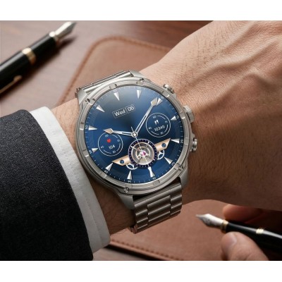Smartwatch Męski Gravity GT41-3 na pasku gumowym w kolorze Tytanowy/Czarny o szerokości 24mm