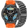 Smartwatch Męski Gravity GT41-4 na pasku gumowym w kolorze Czarny/Pomarańczowy o szerokości 24mm