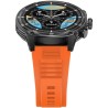 Smartwatch Męski Gravity GT41-4 na pasku gumowym w kolorze Czarny/Pomarańczowy o szerokości 24mm