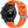 Smartwatch Męski Gravity GT41-4 na pasku gumowym w kolorze Czarny/Pomarańczowy o szerokości 24mm