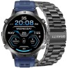 Smartwatch Męski Gravity GT42-2 na pasku gumowym w kolorze Czarny/Granatowy o szerokości 22mm