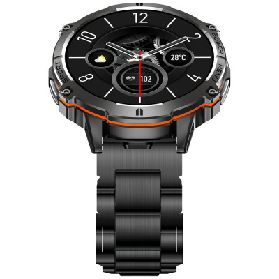 Smartwatch Męski Gravity GT42-2 na pasku gumowym w kolorze Czarny/Granatowy o szerokości 22mm