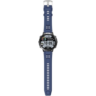 Smartwatch Męski Gravity GT42-2 na pasku gumowym w kolorze Czarny/Granatowy o szerokości 22mm