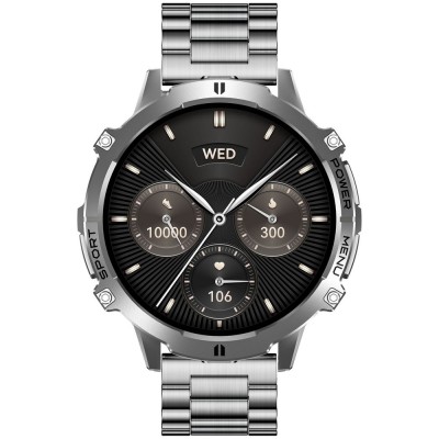 Smartwatch Męski Gravity GT42-3 na pasku gumowym w kolorze Grafitowy/Czarny o szerokości 22mm