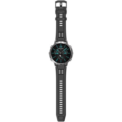 Smartwatch Męski Gravity GT42-3 na pasku gumowym w kolorze Grafitowy/Czarny o szerokości 22mm