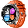 Smartwatch Męski Gravity GT42-4 na pasku gumowym w kolorze Grafitowy/Pomarańczowy o szerokości 22mm