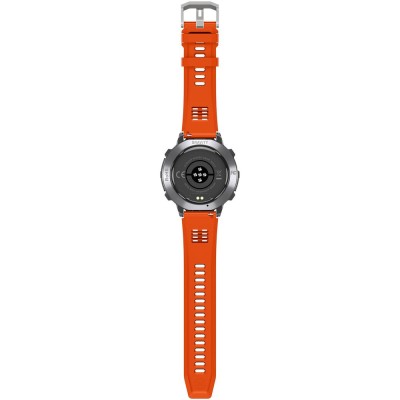 Smartwatch Męski Gravity GT42-4 na pasku gumowym w kolorze Grafitowy/Pomarańczowy o szerokości 22mm