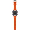 Smartwatch Męski Gravity GT42-4 na pasku gumowym w kolorze Grafitowy/Pomarańczowy o szerokości 22mm
