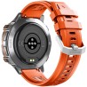 Smartwatch Męski Gravity GT42-4 na pasku gumowym w kolorze Grafitowy/Pomarańczowy o szerokości 22mm