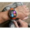 Smartwatch Męski Gravity GT42-4 na pasku gumowym w kolorze Grafitowy/Pomarańczowy o szerokości 22mm