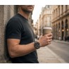 Smartwatch Męski Gravity GT42-5 na pasku gumowym w kolorze Czarny/Pomarańczowy o szerokości 22mm