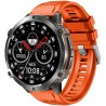 Smartwatch Męski Gravity GT42-5 na pasku gumowym w kolorze Czarny/Pomarańczowy o szerokości 22mm