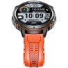 Smartwatch Męski Gravity GT42-5 na pasku gumowym w kolorze Czarny/Pomarańczowy o szerokości 22mm