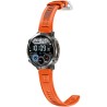 Smartwatch Męski Gravity GT42-5 na pasku gumowym w kolorze Czarny/Pomarańczowy o szerokości 22mm