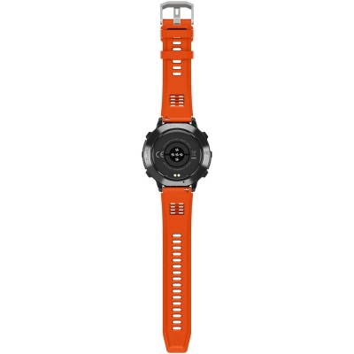 Smartwatch Męski Gravity GT42-5 na pasku gumowym w kolorze Czarny/Pomarańczowy o szerokości 22mm