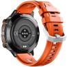 Smartwatch Męski Gravity GT42-5 na pasku gumowym w kolorze Czarny/Pomarańczowy o szerokości 22mm