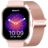 Smartwatch Damski Gravity GT43-1 na bransolecie mesh w kolorze Różowy/Różowe złoto o szerokości 22mm