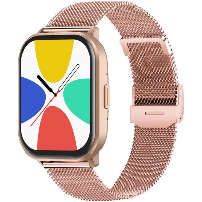 Smartwatch Damski Gravity GT43-1 na bransolecie mesh w kolorze Różowy/Różowe złoto o szerokości 22mm
