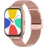 Smartwatch Damski Gravity GT43-1 na bransolecie mesh w kolorze Różowy/Różowe złoto o szerokości 22mm