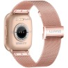 Smartwatch Damski Gravity GT43-1 na bransolecie mesh w kolorze Różowy/Różowe złoto o szerokości 22mm