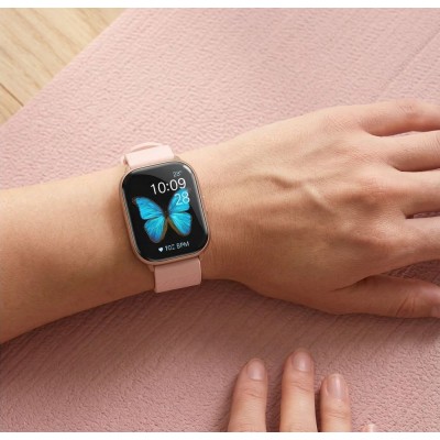 Smartwatch Damski Gravity GT43-1 na bransolecie mesh w kolorze Różowy/Różowe złoto o szerokości 22mm
