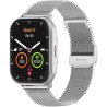 Smartwatch Damski Gravity GT43-2 na bransolecie mesh w kolorze Srebrny/Srebrny o szerokości 22mm